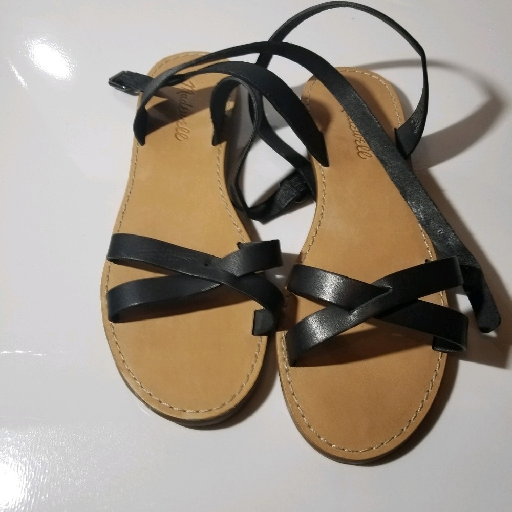 Madewell Boardwalk sandals black size 7.5